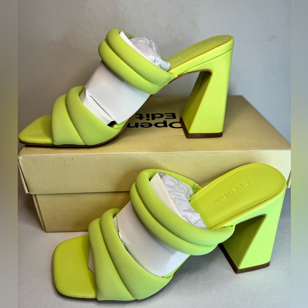 Open Edit Stella Sandal green sharp casual classic summer comfy party wedding